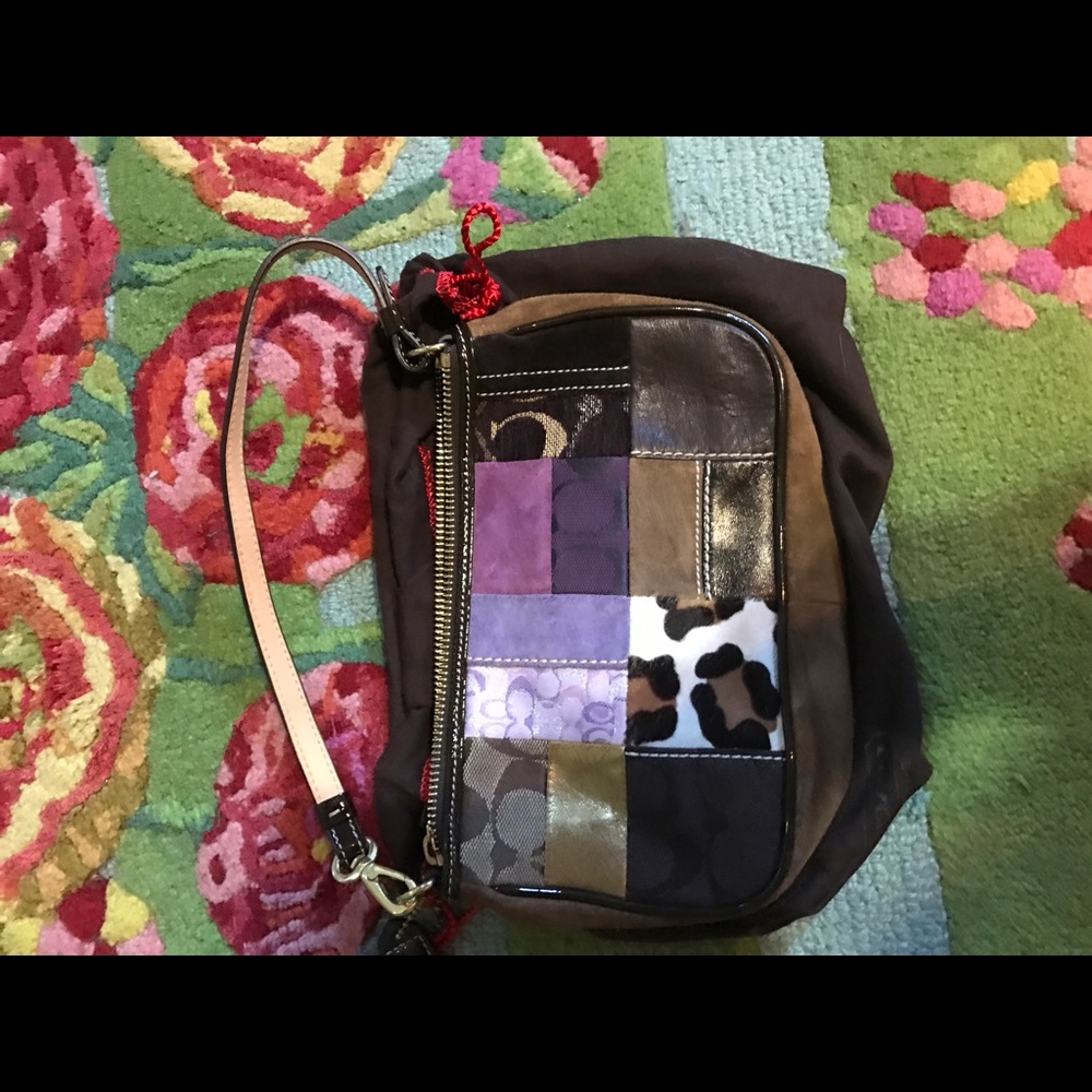 Rare vintage patchwork coach y2k holiday purse! NWOT