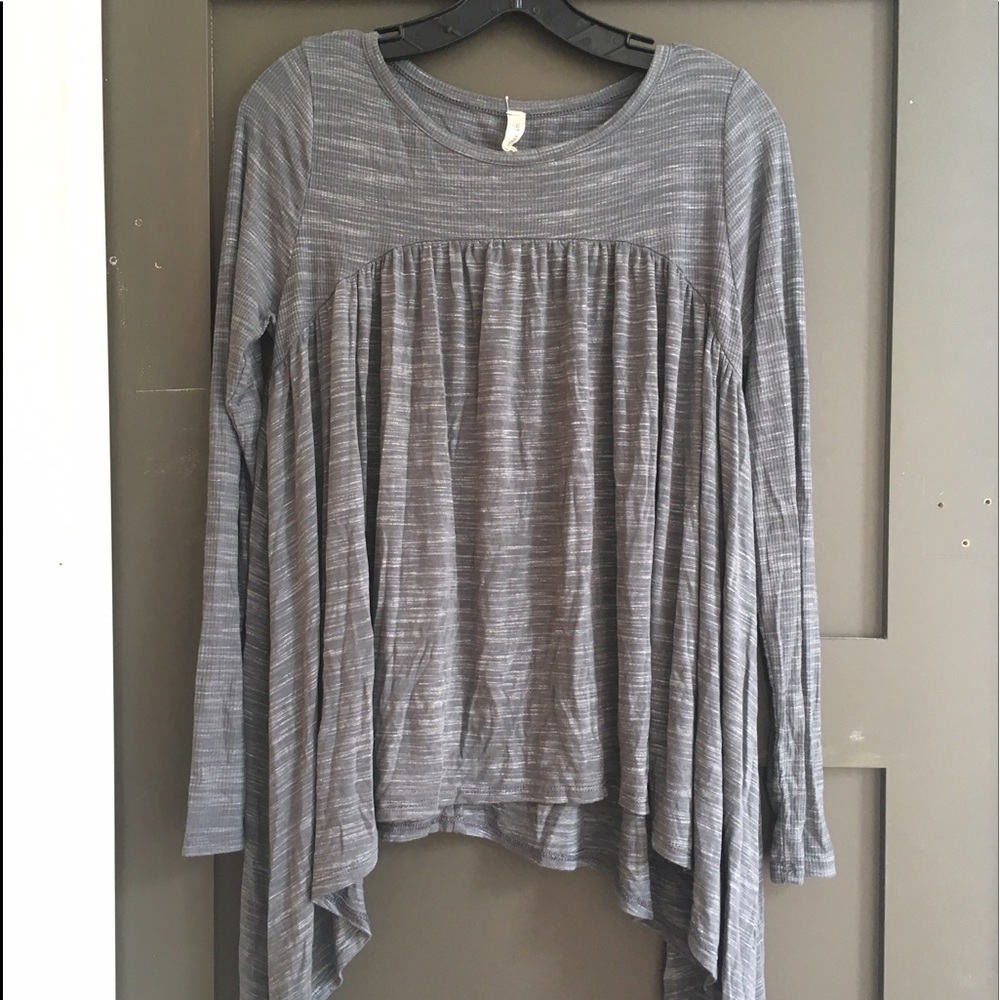 Lazy Sunday Asymmetric Hem Knit Top
