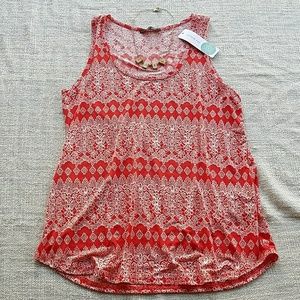Stitchfix NWT Coral Tank with Floral Design