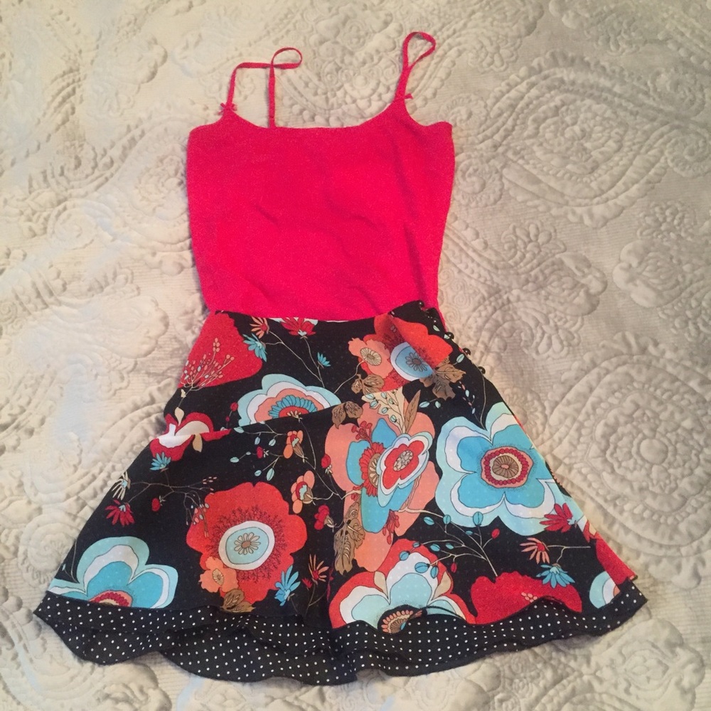 Super Cute Multi Color Mini Skirt