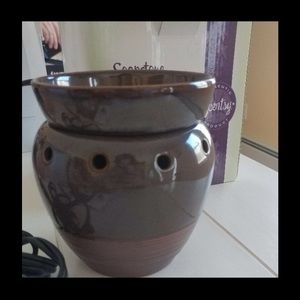 Scentsy mid size warmer soapstone natural new