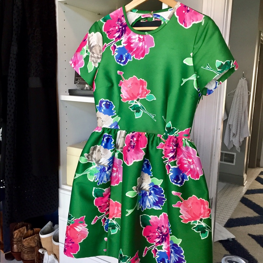 Kate Spade Floral Greenery Dress