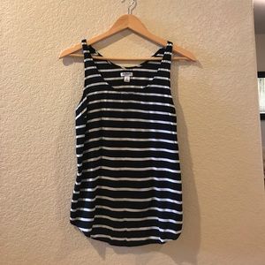 Black and White Striped Tank Top