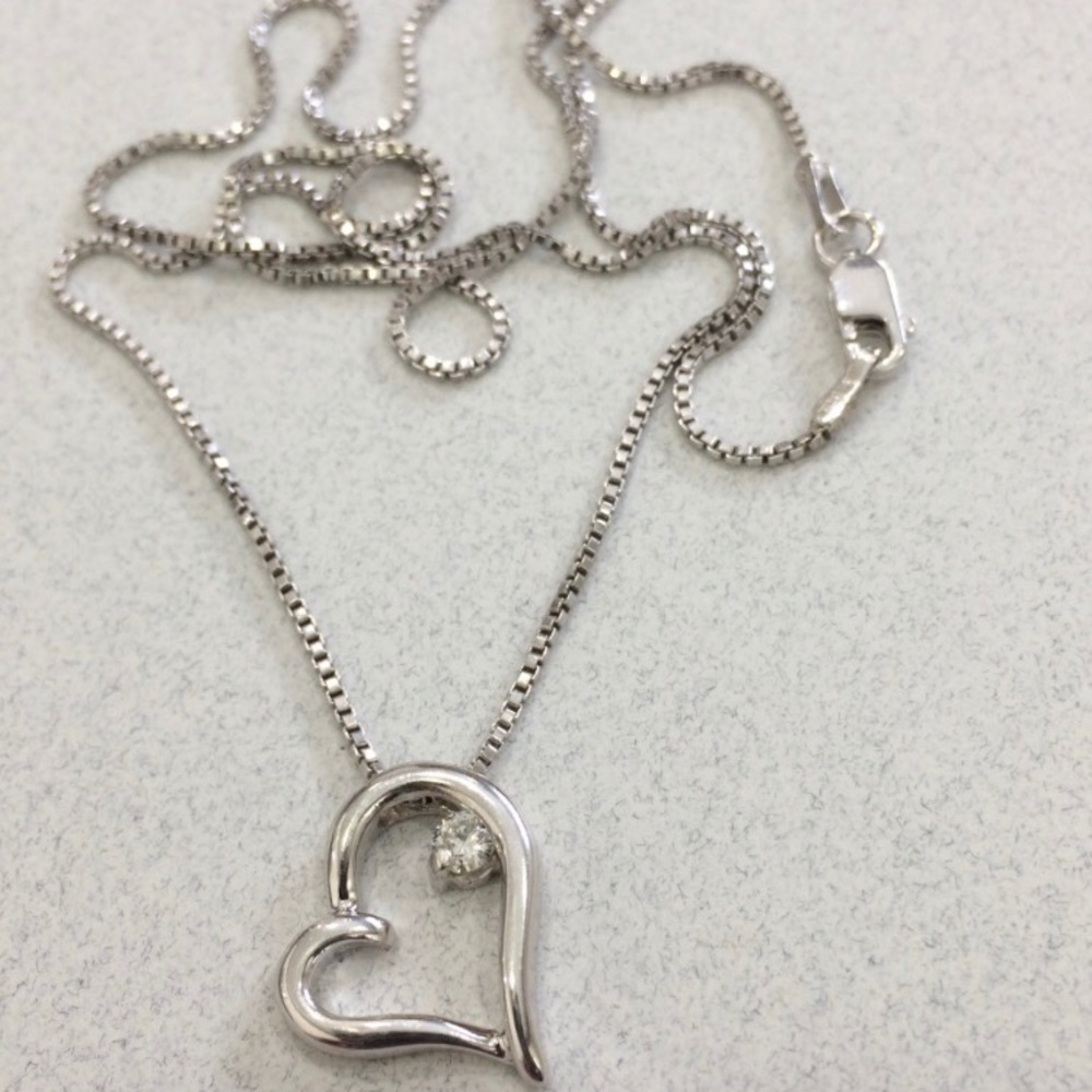 1-pendant heart w/ diamond- .08ct diamond