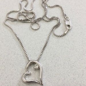 1-pendant heart w/ diamond- .08ct diamond