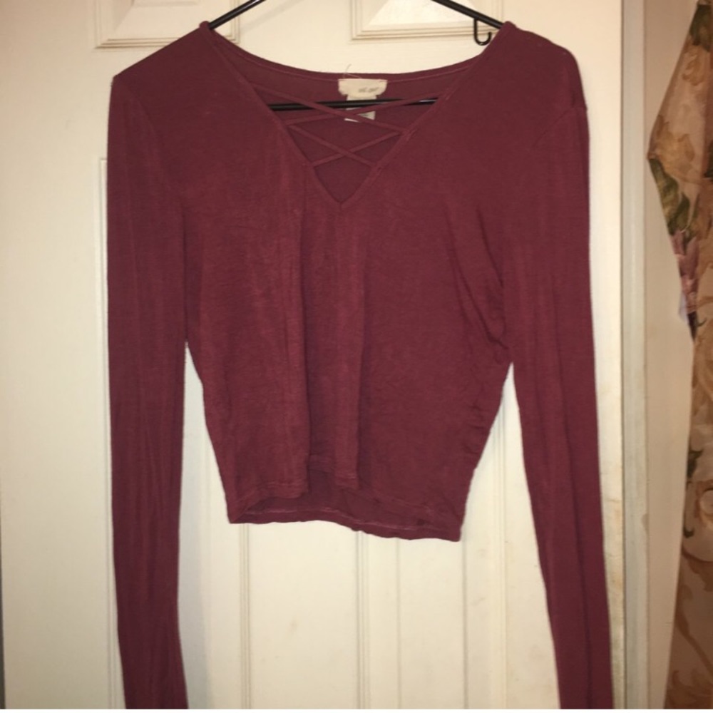 Maroon H&M Crop Top