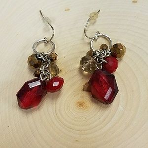 White House Black Market red earrings