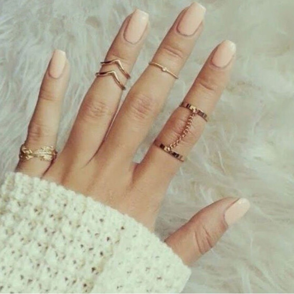 brand new stack ring set *Gold color