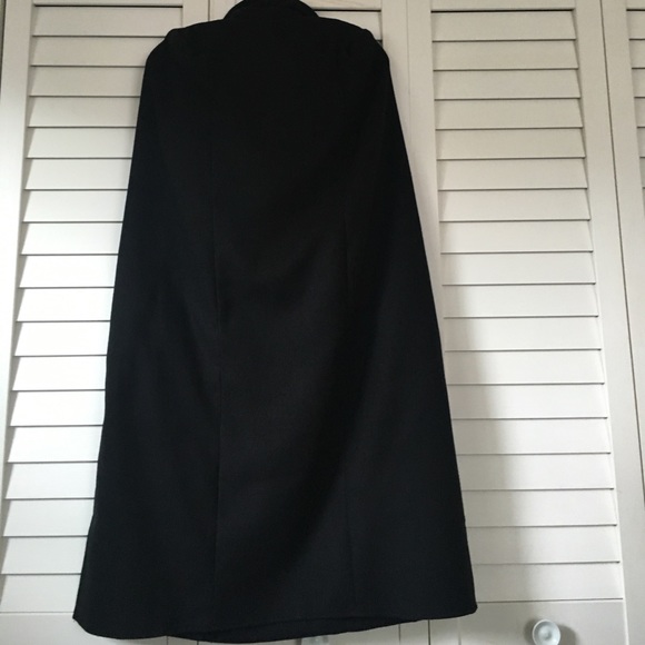 Wool cape coat black - Picture 2 of 3