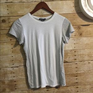 Vince gray and white tee