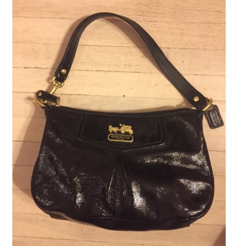Coach Black Patent Leather Handbag
