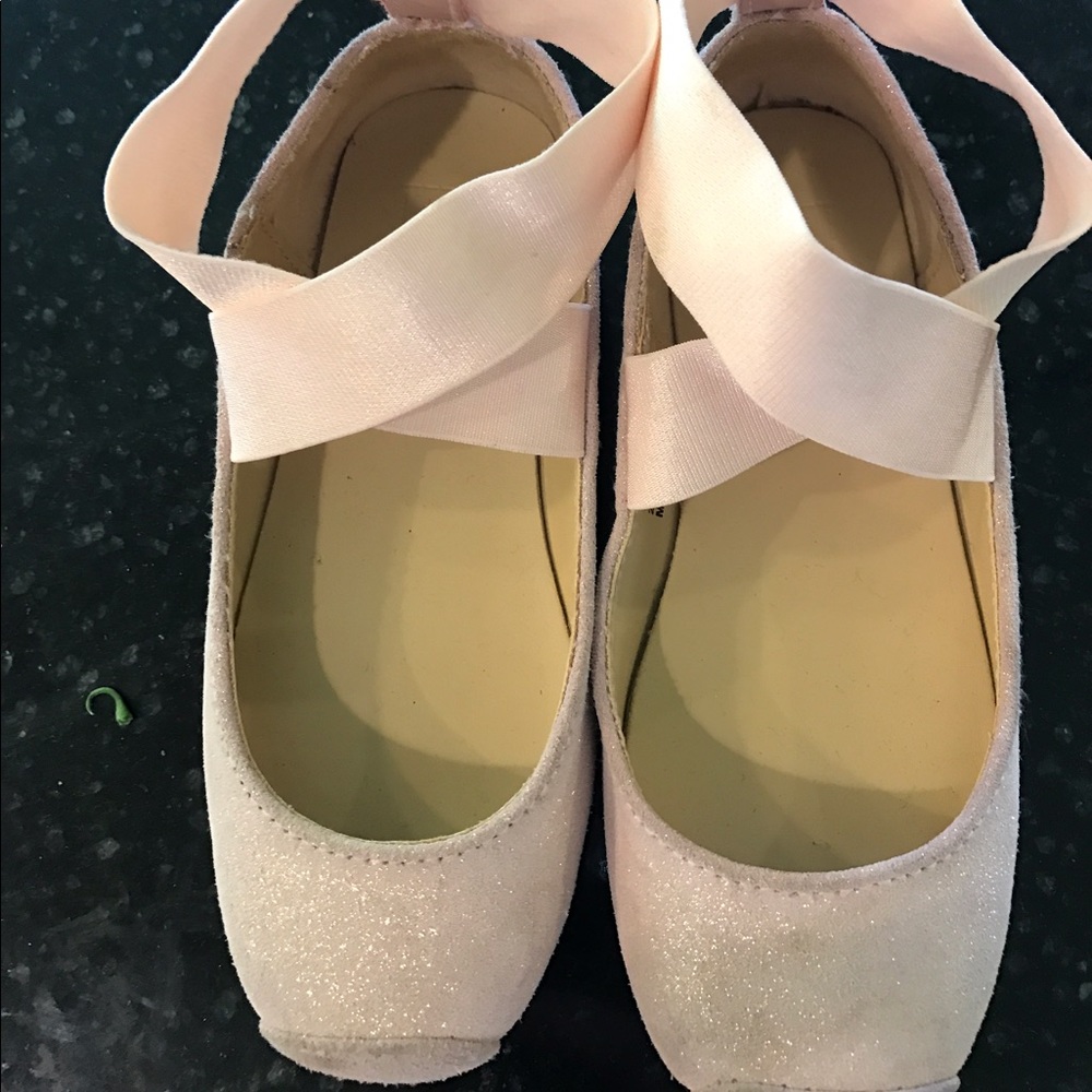 Janie and Jack pink ballet type shoes