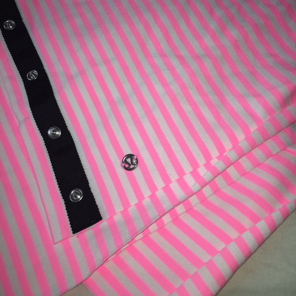 Lululemon Pink and White Vinyasa Scarf