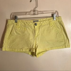 Express Bright Yellow Shorts