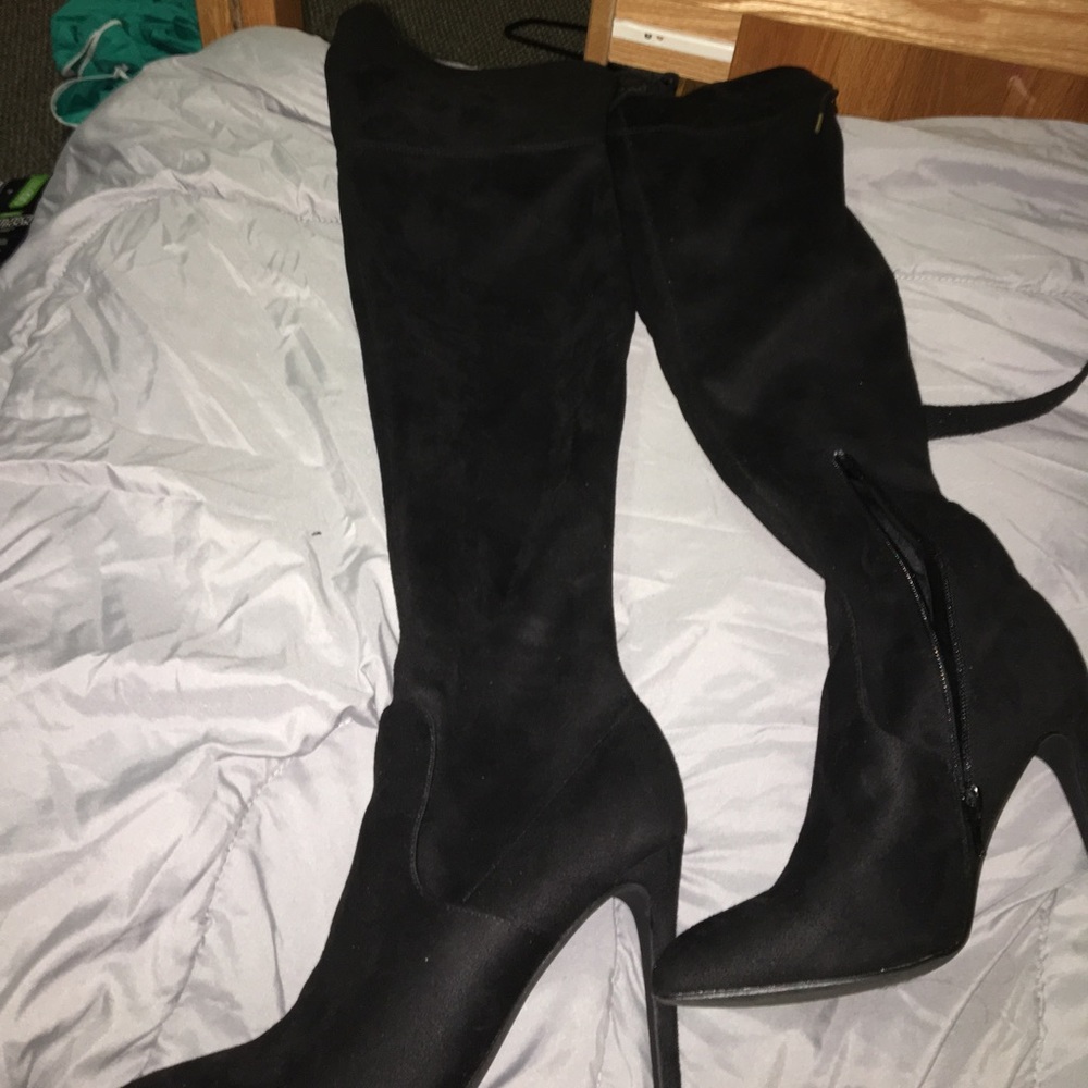 Suede over the knee boots
