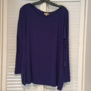 Piko long sleeve purple knit shirt