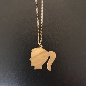 Vintage Girl Profile necklace
