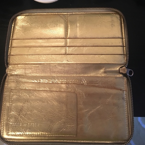 comme des garcons gold wallet