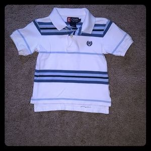 《Chaps》2T polo/white/blue stripes