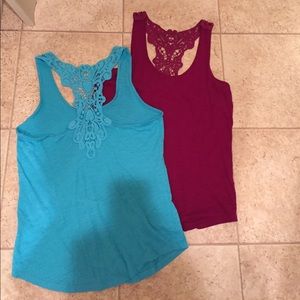 Express razorback tank tops