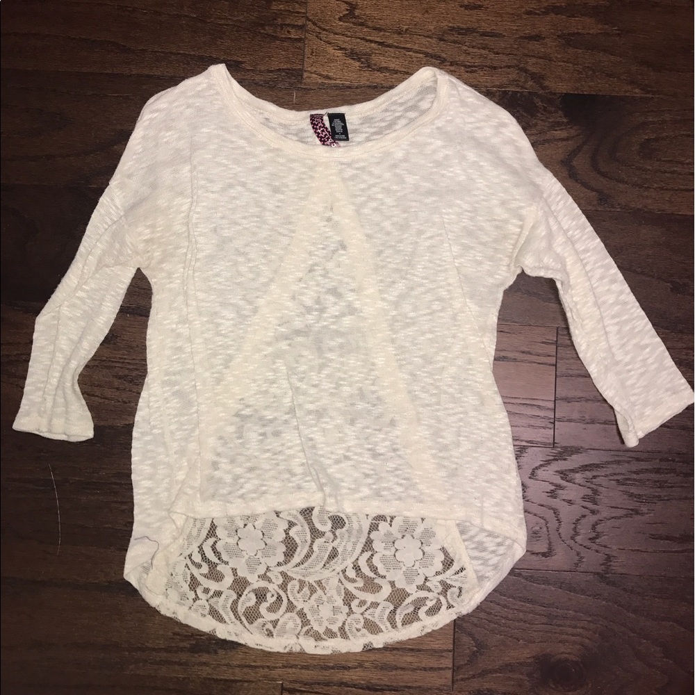Long sleeve lace top