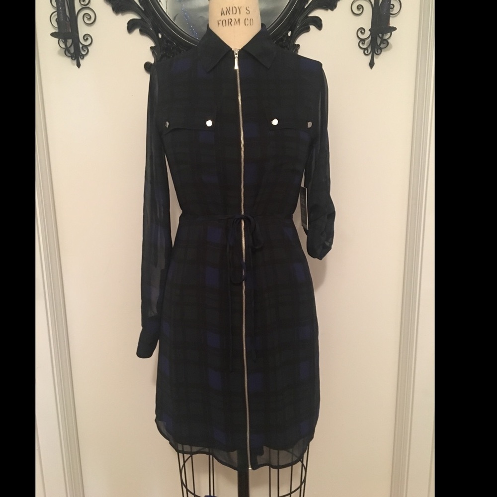 Express zip-up sheath dress, L/S