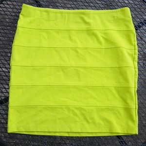Forever 21 Lime Green Mini Skirt 1X