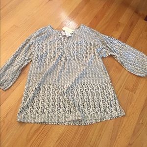 Skies Are Blue-Bruno Split Neck Blouse NWT XS