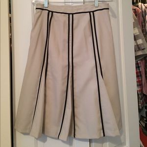 Tan skirt with navy detailing
