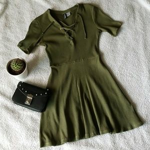H&M laced up dress