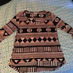 Charlotte Russe Aztec print polyester shirt