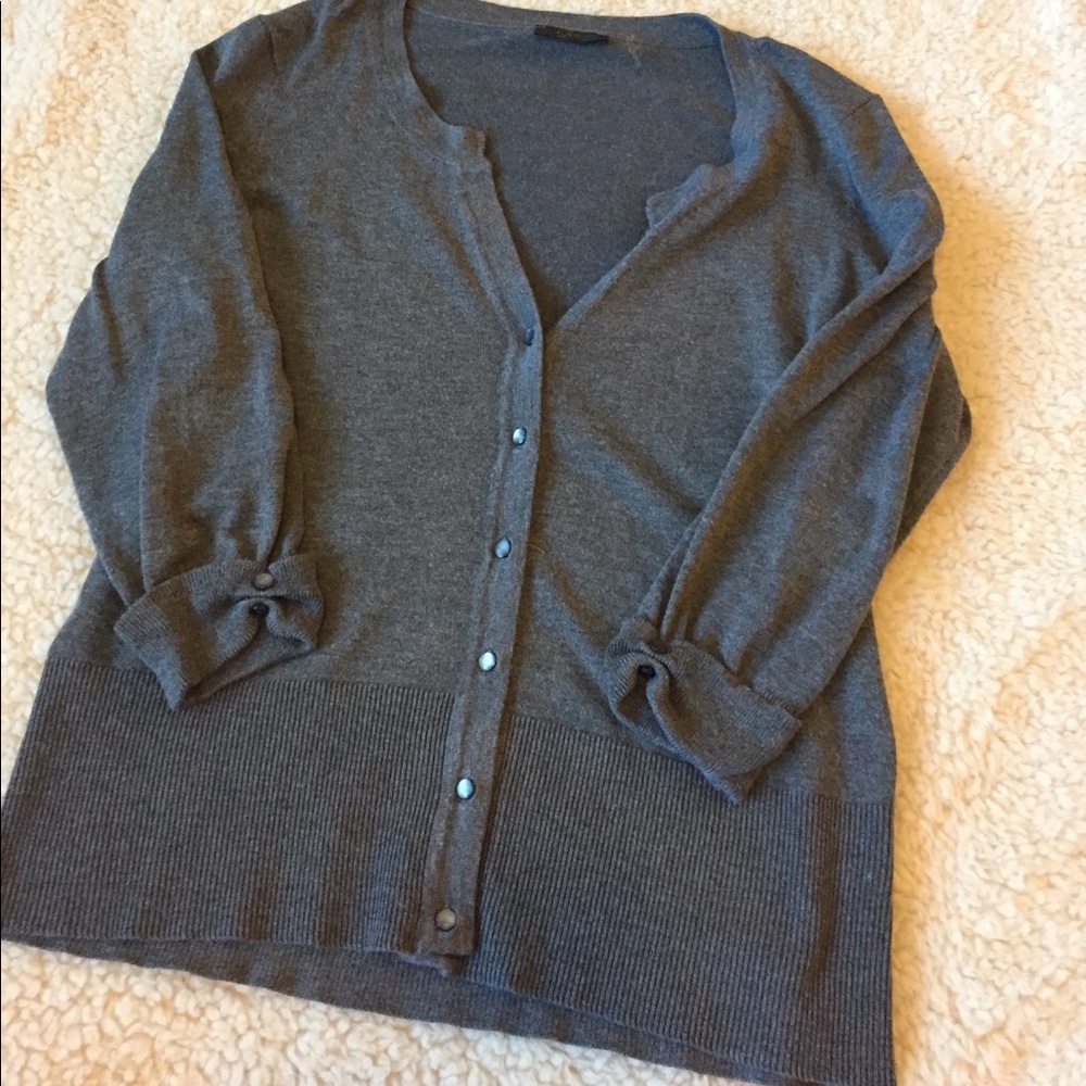 Gray cardigan