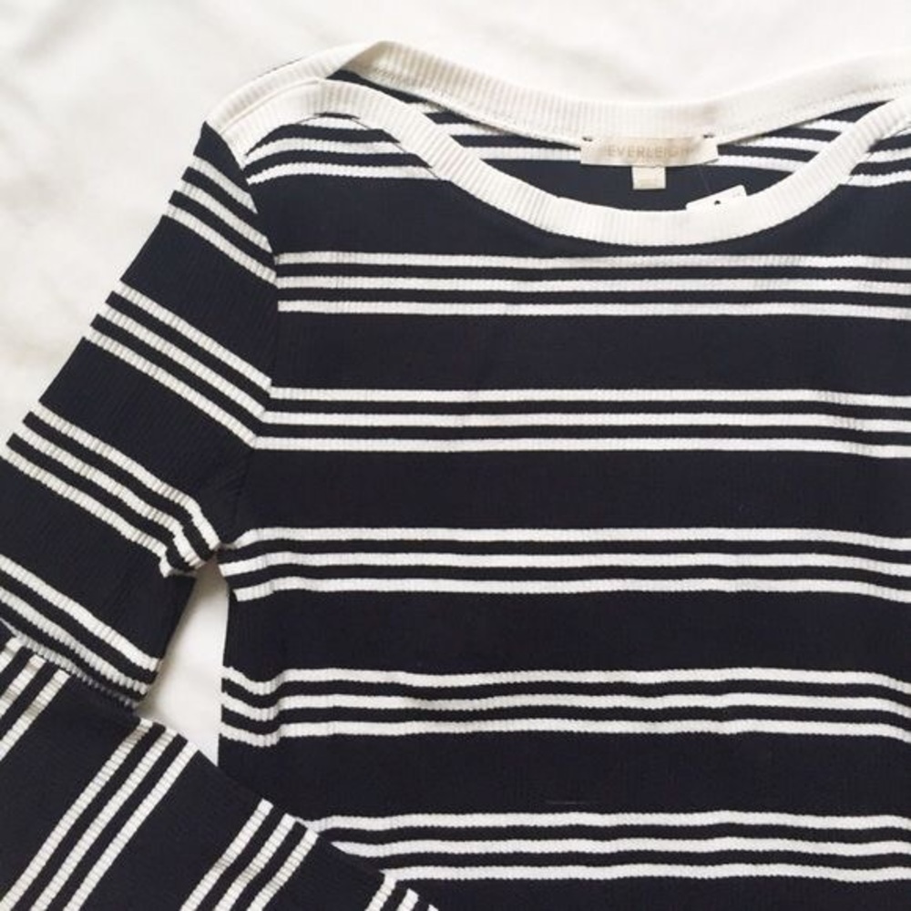 ANTHROPOLOGIE black and white striped top