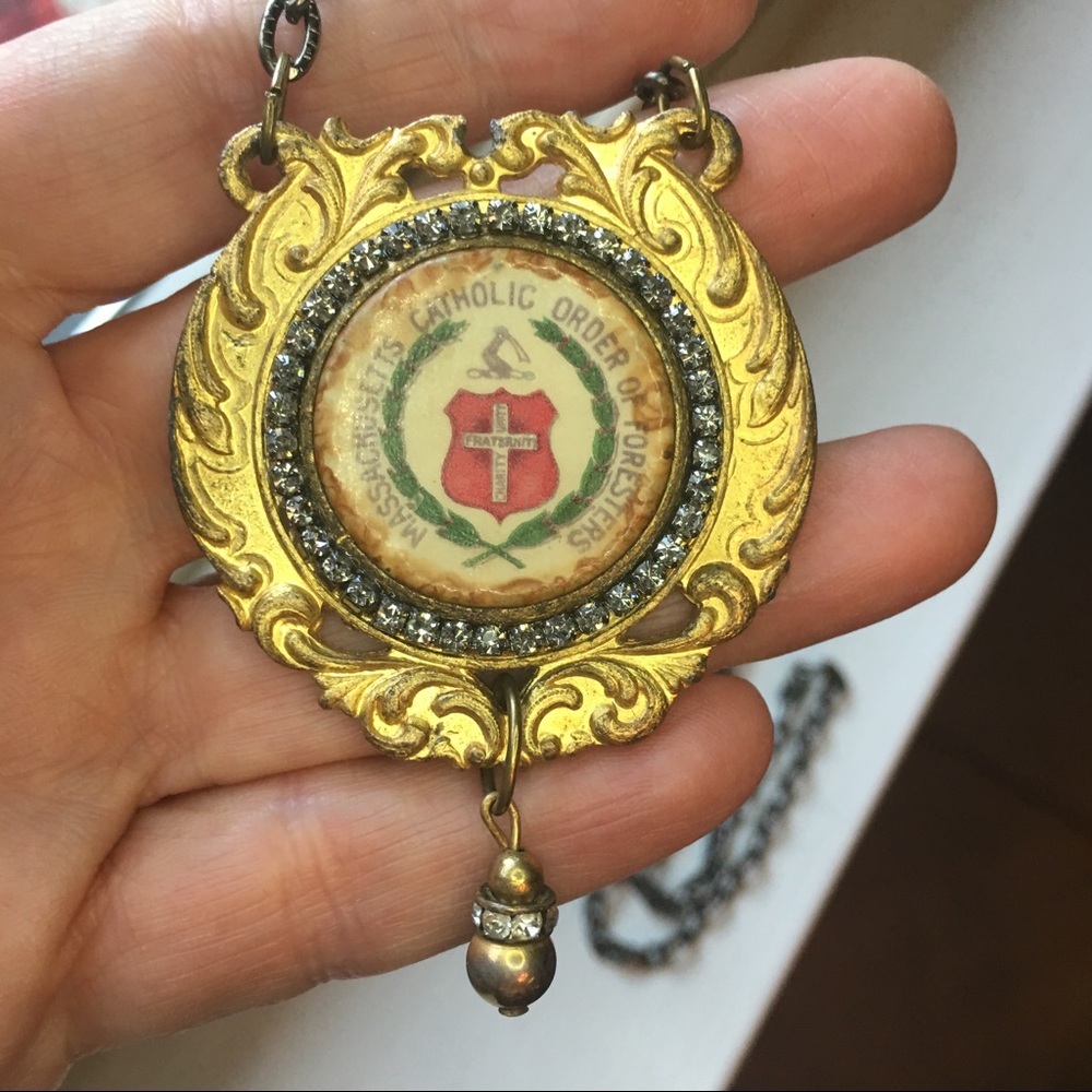 Upcycled Vintage Medal necklace