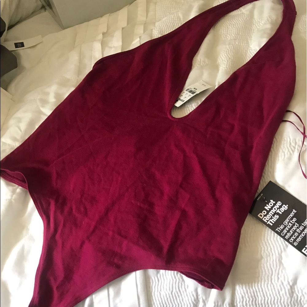 Plum body suit