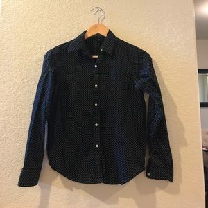 Ralph Lauren S/P Black Polka Dot Blouse