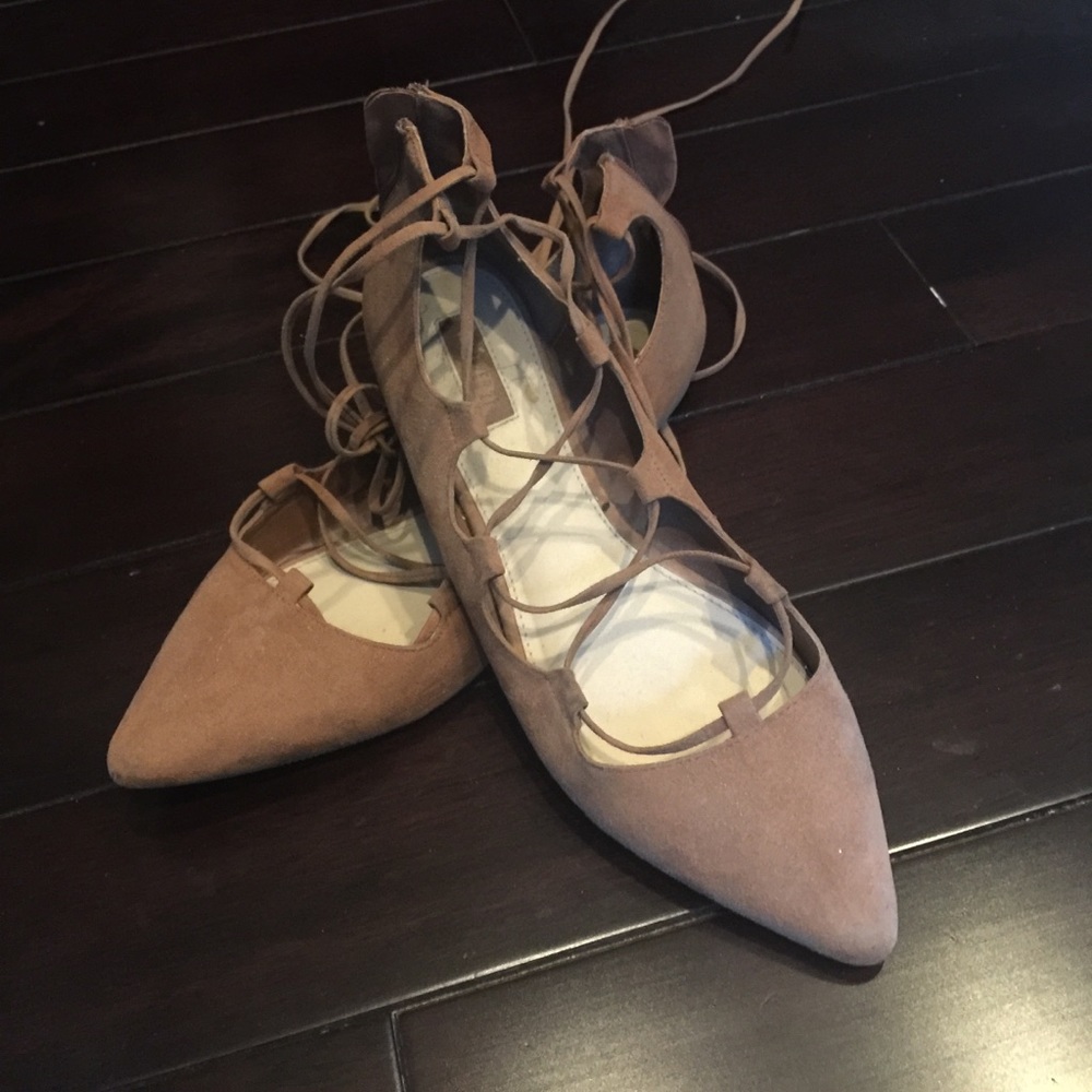 Cognac Strap Up  Forever 21 Flats