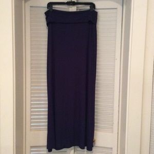 Navy knit Maxi skirt