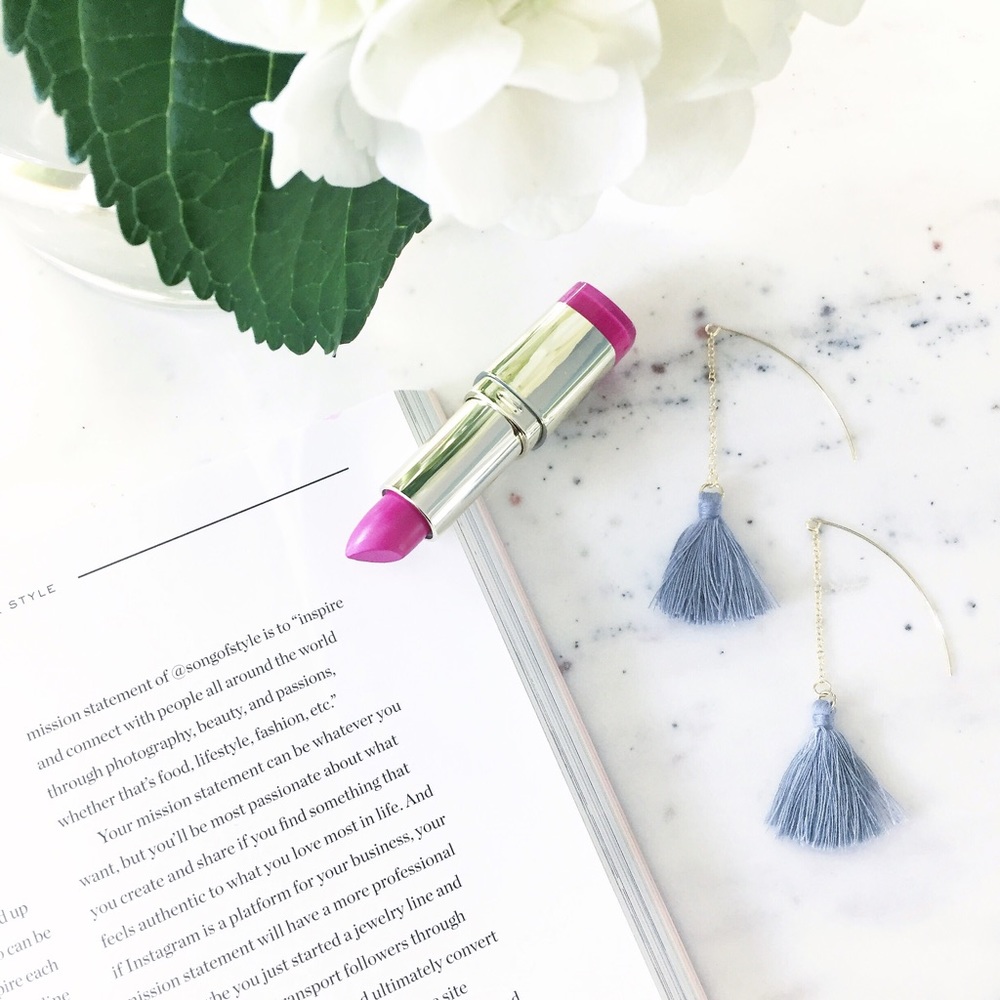 "Faye" Earrings || Gray Fringe Tassel Statement