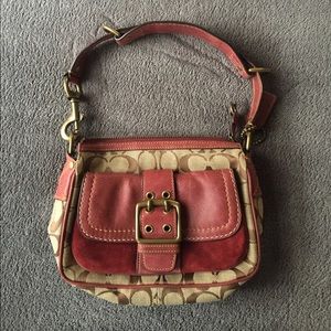 Coach red handbag