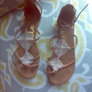 Sam Edelman crystal gladiator sandals