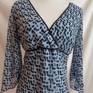 Ann Taylor Loft Faux Wrap Empire Waist Women 4