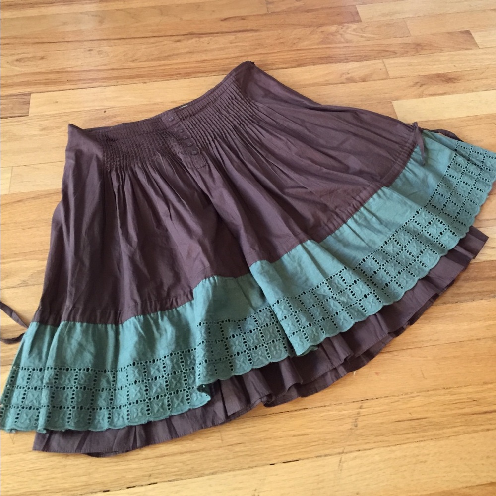 Dahiny boho festival gypsy cocoa/green 100% cotton