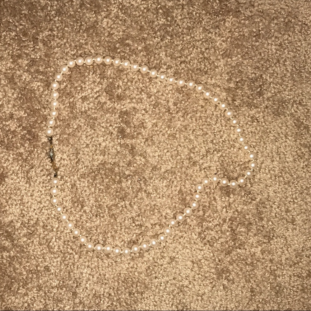 Faux pearl necklace