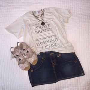 True Religion Jean Skirt