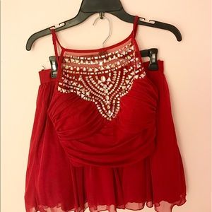 Red homecoming flare dress (Macy's)