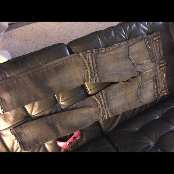 BALMAIN BLACK BIKER RIB JEANS MEN - Picture 4 of 5