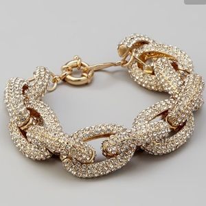 Pave link bracelet.