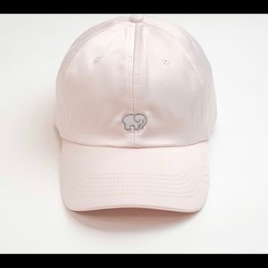Ivory Ella Hat in Pale Pink Satin