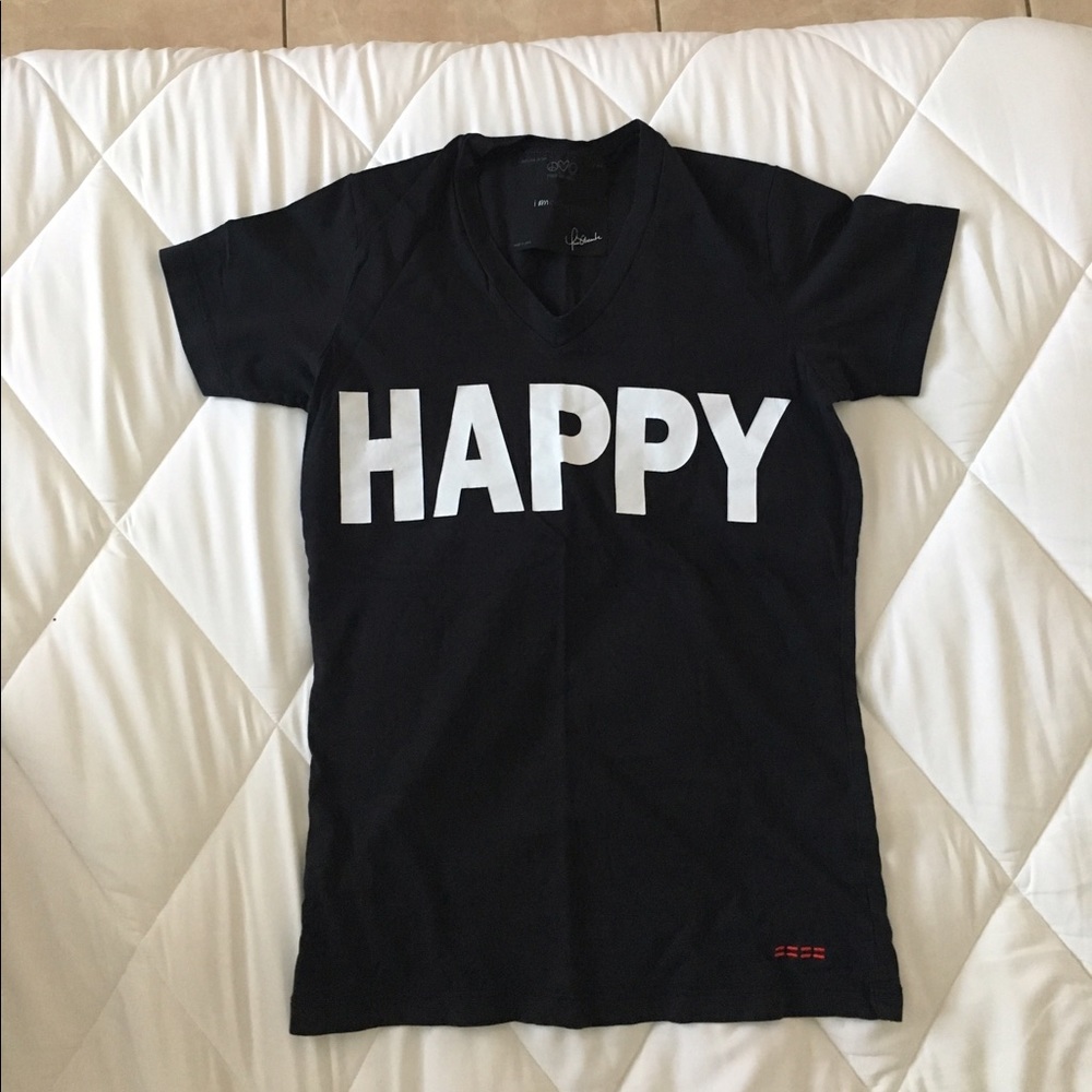 XS PLW Black V-Neck Tee